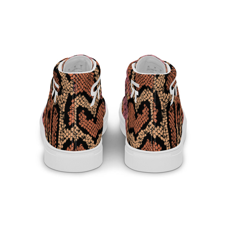 Men’s high top canvas shoes- Snake - Party Animals