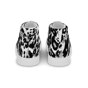 Men’s high top canvas shoes - Snow Leopard - Party Animals