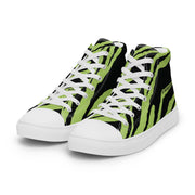 Men’s high top canvas shoes - Tiger - Black/Green - Party Animals